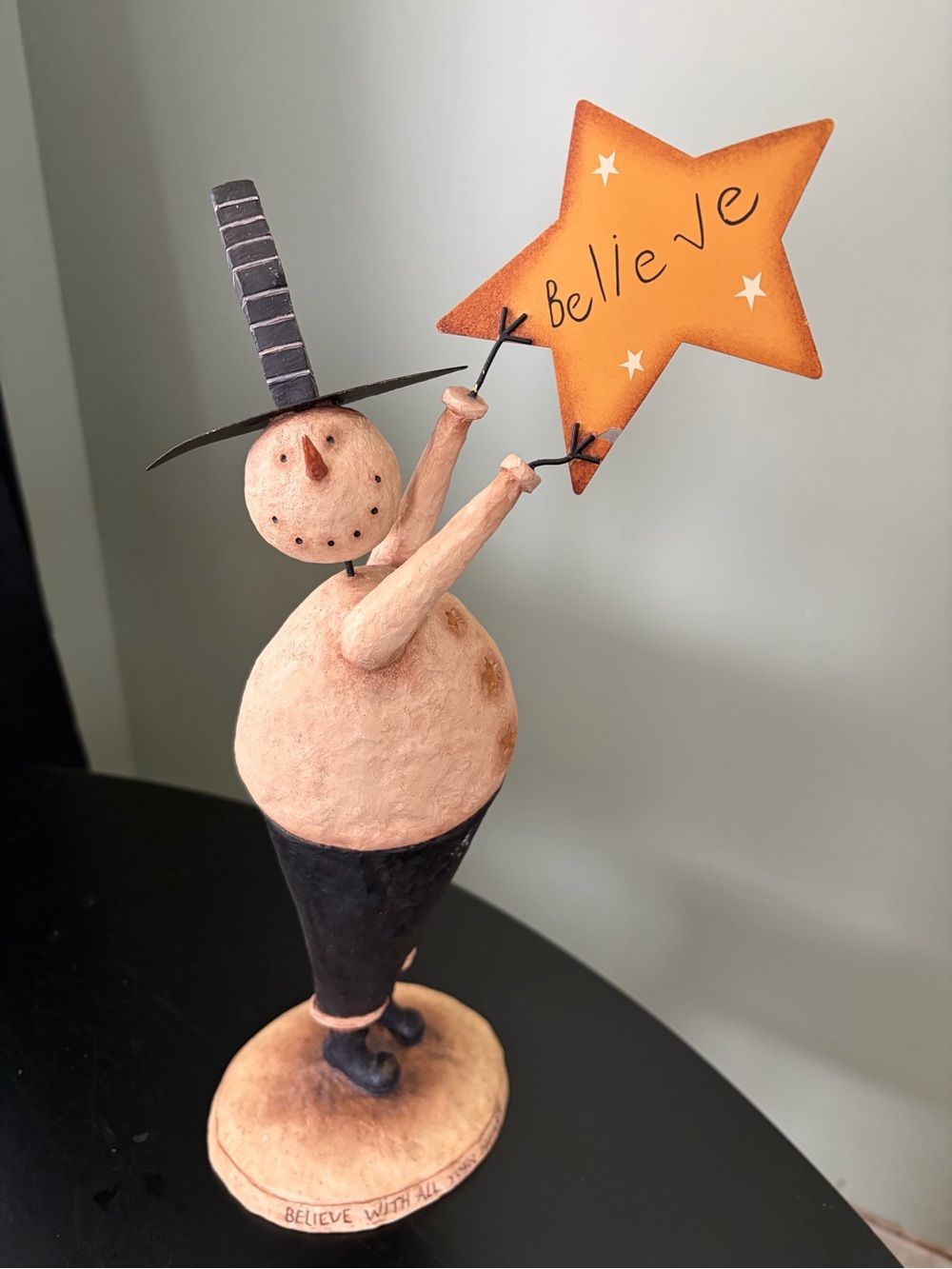 August Moon "Believe" By Dan Di Paolo 2004 Collection Retired Snowman